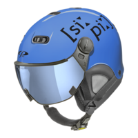 CP Carachillo XS skihelm blauw glimmend  - helm met spiegel vizier (☁/❄/☀)