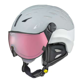 CP Cuma Wit Skihelm met Meekleurend Vizier & Polarizerend