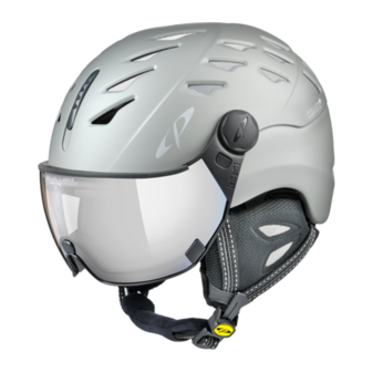 Cp Skihelm met vizier Cuma Powdergrey s.t. dl vario lens Silver Mirror Meekleurend/Spiegelend 