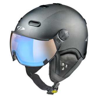 CP Carachillo Carbon Skihelm met Meekleurend Vizier &amp; Polarizerend - Zwart