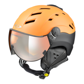 Cp Skihelm met vizier Camurai Mandarin s.t./Black s.t. Orange Silver Mirror 