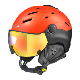 Cp Skihelm met vizier Camurai Power Red s.t./Black s.t. Dl Vario Multicolour Mirror