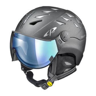 Cp Skihelm met vizier Cuma Cashmere Sparkling Graphite/s.t. Black Dl Vario Lens brown Pol Ice Mirror