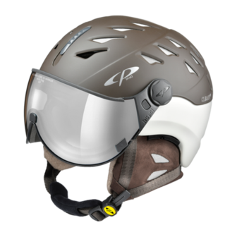 Cp Skihelm met vizier Cuma Cashmere Mustang s.t./birchwhite s.t. Beige Dl Vario Lens Silver Mirror