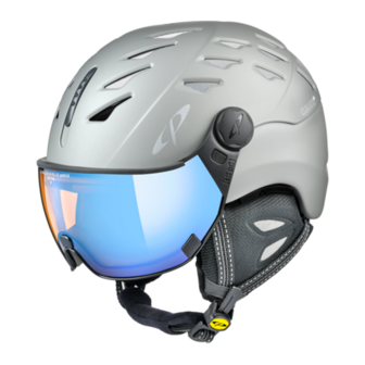 Cp Skihelm met vizier Cuma Powdergrey s.t./Powdergrey s.t. Dl Vario Lens Brown Pol Ice Mirror