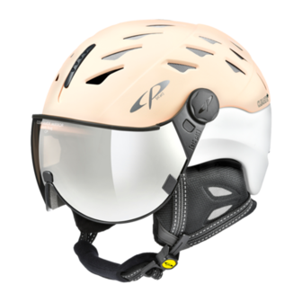 Cp Skihelm met vizier Cuma Peach s.t./White s.t. Clear Silver Mirror 