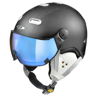 CP Skihelm met Vizier Carachillo Carbon Carbon s.t./Stone Dl Vario Lens Brown Pol Ice Mirror