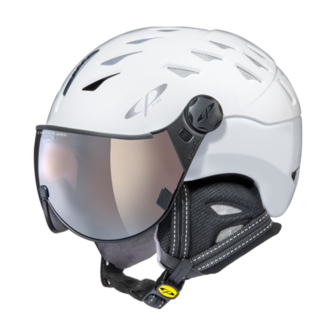 Cp Skihelm met vizier Cuma White Shiny / White Shiny  Dl Vario Lens Brown Mirror