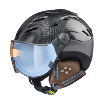 Cp Skihelm met vizier Camurai Carbon Shiny/Black s.t. Dl Brown Polarized, Ice Mirror