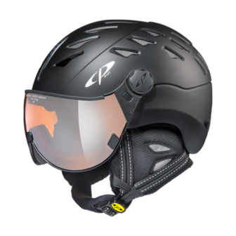 Cp Skihelm met Vizier Cuma Black s.t./Black s.t. Orange Silver Mirror