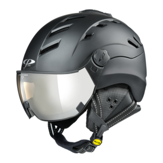 Cp Skihelm met Vizier Camurai Black s.t. Dl Vario Lens Silver Mirror