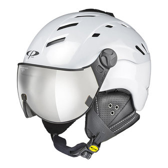 CP Camurai Skihelm met Vizier Spiegel - Wit