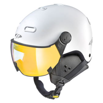 CP Carachillo Skihelm met Meekleurend Vizier - Wit