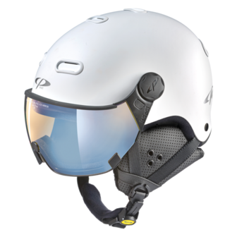 CP Carachillo Skihelm met Meekleurend Vizier &amp; Polarizerend - Wit