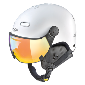 CP Carachillo Skihelm met Vizier Spiegel - Wit