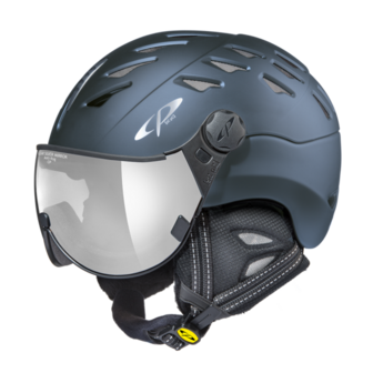 CP Cuma Skihelm met Vizier Spiegel - Blauw