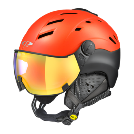 Cp Skihelm met vizier Camurai Power Red s.t./Black s.t. Dl Vario Multicolour Mirror