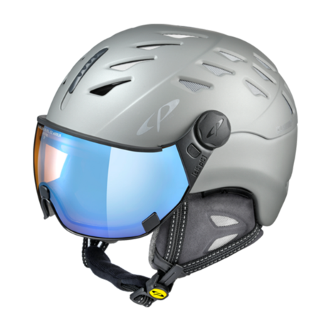Cp Skihelm met vizier Cuma Cashmere Powdergrey s.t./Powdergrey s.t. Dl Vario Lens brown Pol Ice Mirror