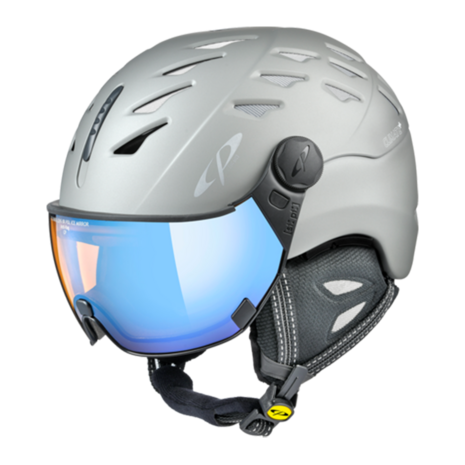 Cp Skihelm met vizier Cuma Powdergrey s.t./Powdergrey s.t. Dl Vario Lens Brown Pol Ice Mirror