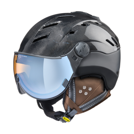 Cp Skihelm met vizier Camurai Carbon Shiny/Black s.t. Dl Brown Polarized, Ice Mirror