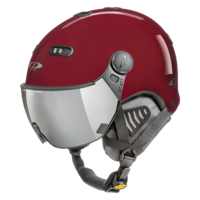 CP Carachillo Skihelm met Vizier rood  | Extra veilig! | Meekleurend vizier