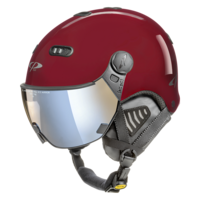 CP Carachillo Skihelm met Vizier rood  | Extra veilig! | Meekleurend & Polariserend vizier