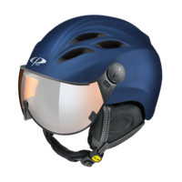 Cp Curako Skihelm met Vizier blauw |Spiegel Vizier (☁/❄/☀)