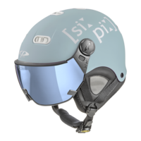 CP Carachillo XS skihelm blauw mat  - helm met spiegel vizier (☁/❄/☀)