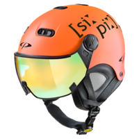 CP Carachillo XS skihelm oranje mat  - helm met spiegel vizier (☁/❄/☀)