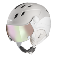 CP Corao+ Cashmere Skihelm met Vizier crème | Extra veilig! | Meekleurend & Polariserend vizier