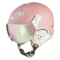 CP Carachillo Skihelm met Vizier roze | Extra veilig! | Meekleurend & Polariserend vizier