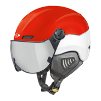 CP New Camurai skihelm rood wit - single spiegel vizier