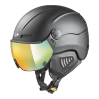 CP New Camurai skihelm zwart - meekleurend vizier 